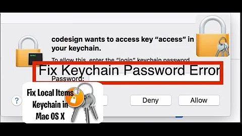 How to fix or remove Mac OS X Keychain password Error pop ups