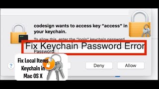 How to fix or remove Mac OS X Keychain password Error pop ups