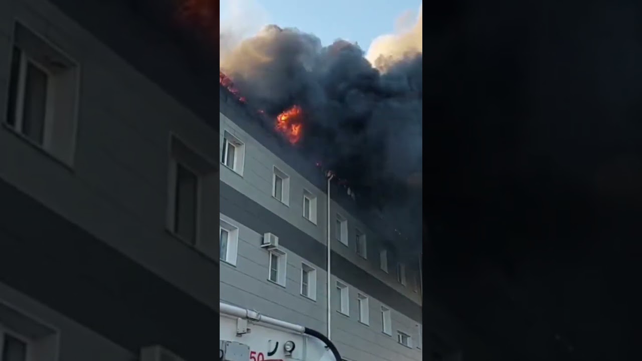 Russia plastic Warehouse on fire