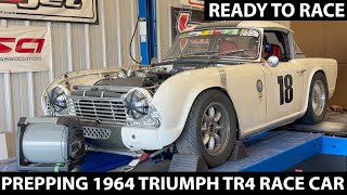 Prepping the Triumph TR4 Race Car