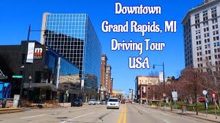 🇺🇲 Downtown Grand Rapids Michigan United States Driving Tour I Filmed Uniquely in Layers Over Time!