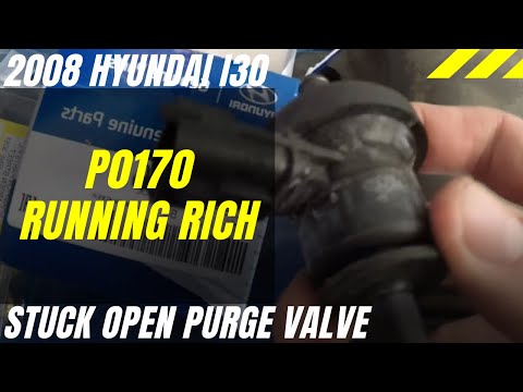 Running Rich - P0170 - 2008 Hyundai i30 2.0L - Stuck Open Purge Valve