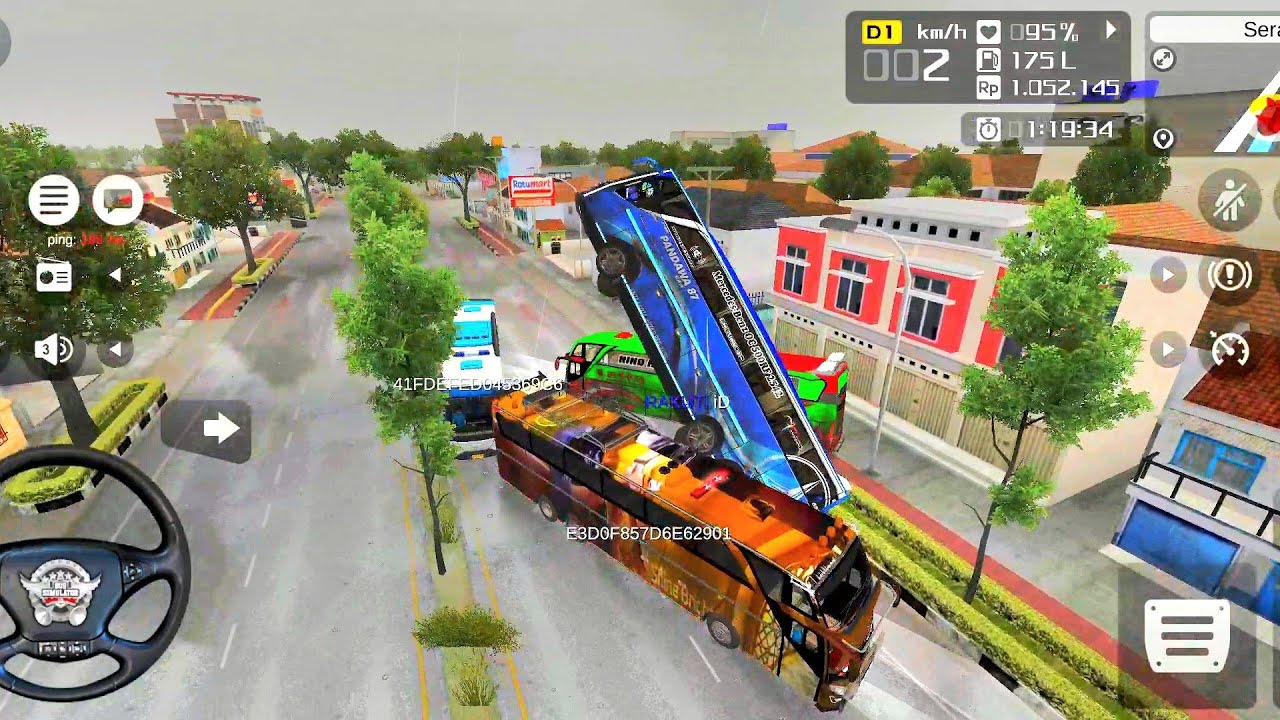 Bus simulator indonesia Telolet Basuri BUS RACE fight ll 