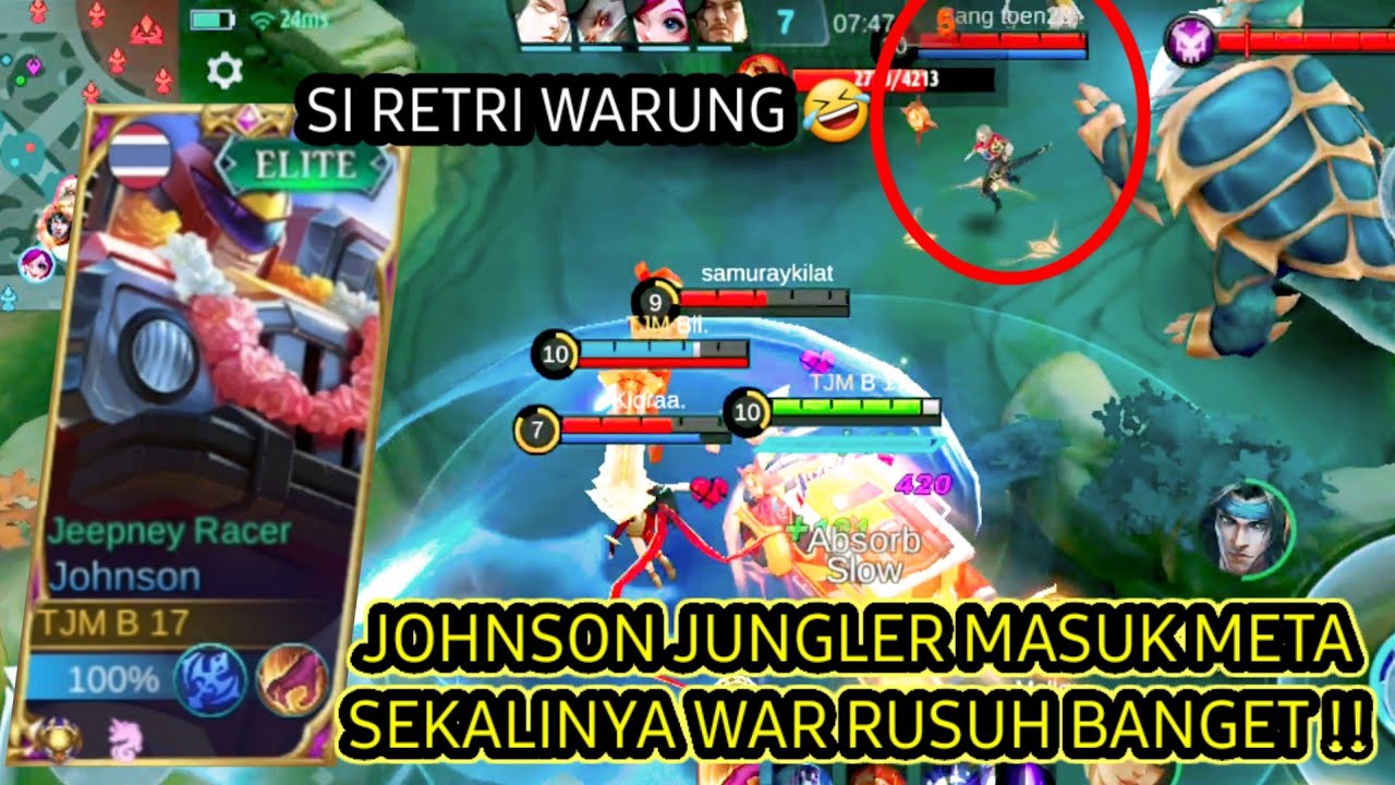 JOHNSON MAGE + JUNGLER MASUK META !! MUSUH AUTO KETAR KETIR - MOBILE LEGENDS