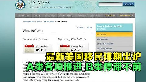 1114最新美国移民排期出炉 A类各项推进 B类停滞不前 - 天天要闻