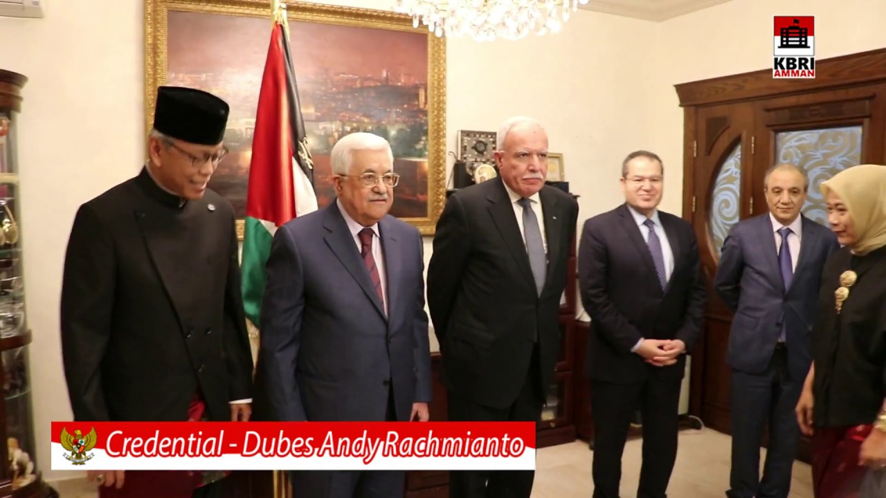 Penyerahan Surat Kepercayaan Dubes RI Amman kepada Presiden Palestina, 5 November 2017