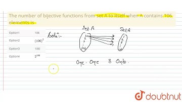 The number of bijective functions from set A to itself when A contains 106 elements is