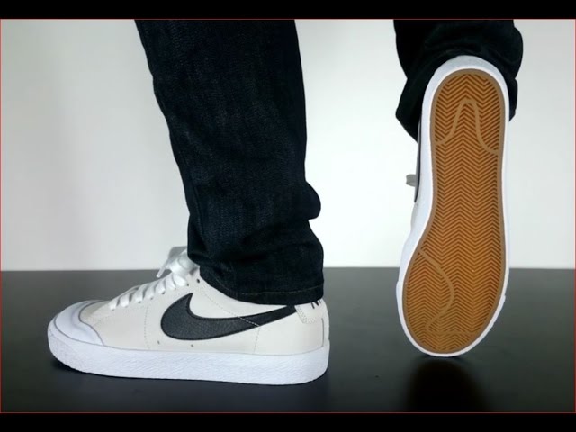 NIKE SB BLAZER LOW XT summit black white - YouTube