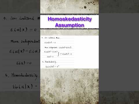 Homoskedasticity Assumption |