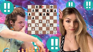 2866 Elo chess game | Anna Cramling vs Magnus Carlsen 2