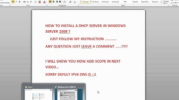 How to INSTALL DHCP server in server 2008  .mp4