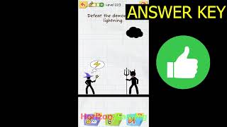 Draw 2 Save: Stickman Puzzle LEVEL 223 Defeat the demon with lightning - Gameplay Walkthrough screenshot 3