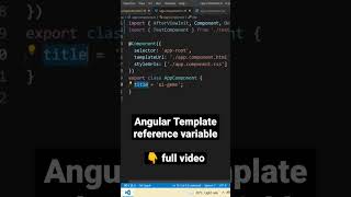 Angular Template reference variable explained in Tamil