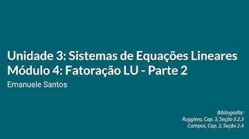 Implementação do Método da Fatoração LU