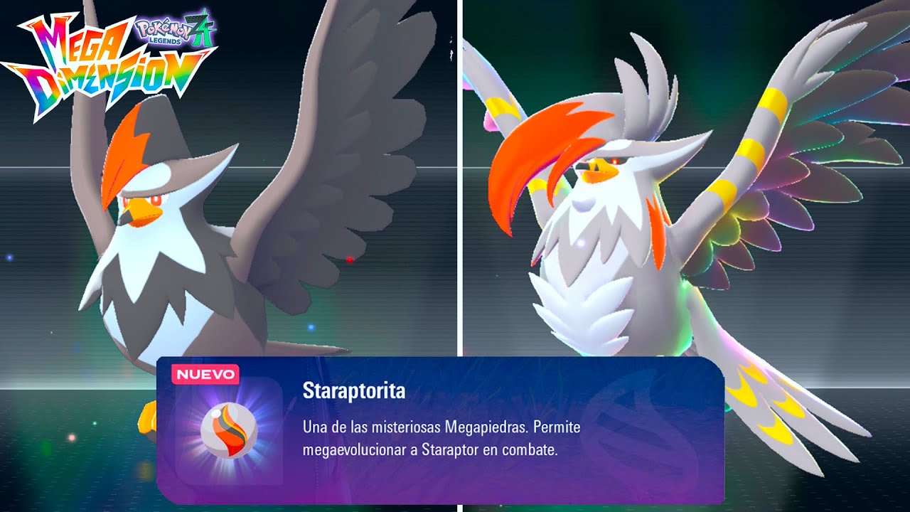 NUEVO Mega Staraptor [Batalla + Pokédex] - DLC Megadimensión (Pokémon ...