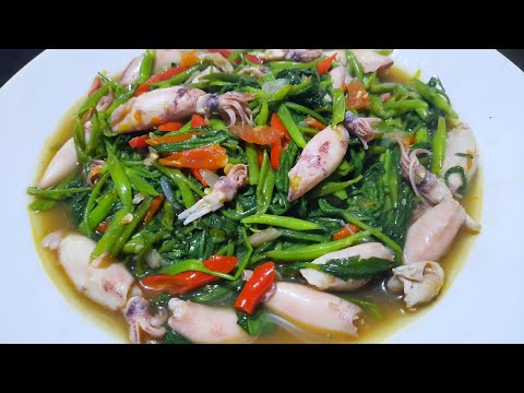Masak Kangkung Cumi Asin