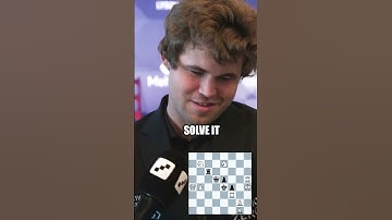 Magnus Carlsen Solves VERY HARD CHESS PUZZLE - CHECKMATE in 2 Moves