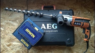 Низкооборотистая дрель AEG SB22-2E и сверла Irwin SpeedBor.