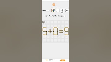 Matchstick Puzzle Level 27 #matchstickgame #matchstickpuzzle #gaming