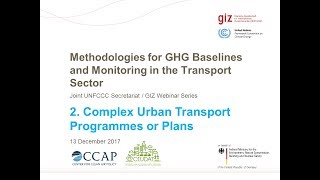Episode 2: Methodologies for Baselines and Monitoring - Urban Transport Systems