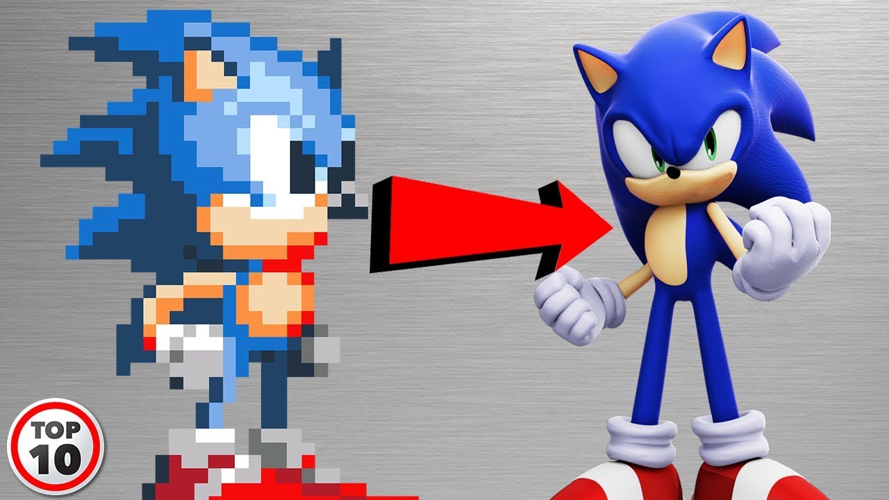 Top 10 Sonic Characters Before And After Youtube
