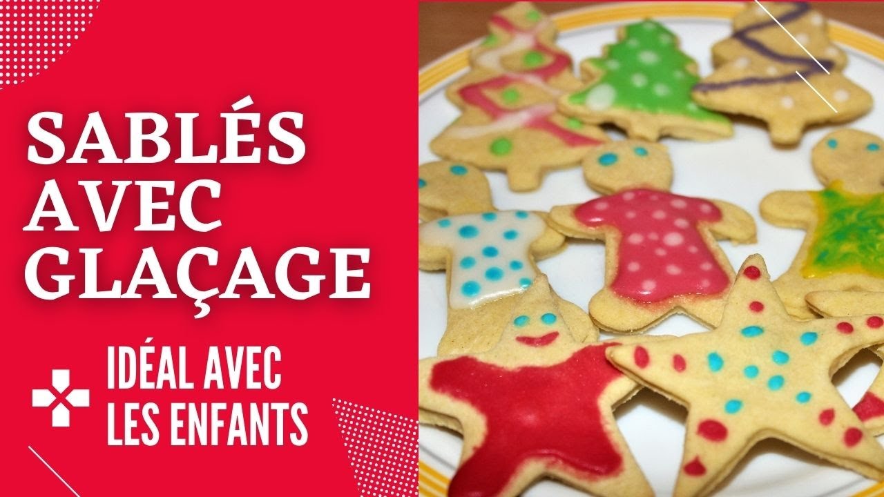 Sablés avec glaçage coloré // Recette idéale à faire avec