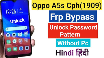 Oppo a5s lock Screen Password Reset | Cph(1909)Remove Screen Lock Kaise Tode Without Pc Frp Unlock
