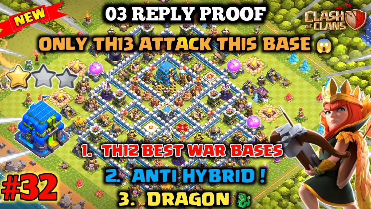 TOWN HALL 12 WAR LEAGUE/TROPHY CWL Base 2022 !! TH12 HYBRID base COPY COC CF Gaming 32 YouTube