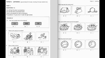 Luyện Thi Cambridge KET: Listening A2, KET 1, Test 2, Part 1
