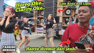 Cara Mbah Sengox mengendalikan FASKHO hanya di remot dari jarak jauh, line array hampir lepas !!