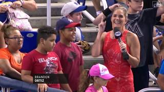 Kid catches 2 balls in same at-bat: 9/8/2019