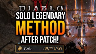 Diablo 4 - SOLO Legendary Farm Method AFTER PATCH