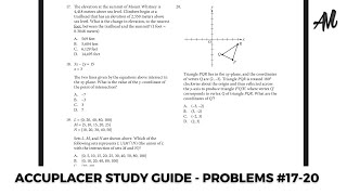 [ACCUPLACER PROBLEMS 17-20]- I ONLY MADE THIS VIDEO BECAUSE I LOVE YOU GUYS!