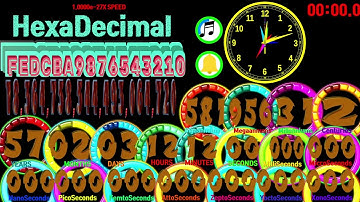 Hexadecimal: FEDCBA9876543210₍₁₆₎ Seconds SpeedFeeling countdown timer alarm🔔