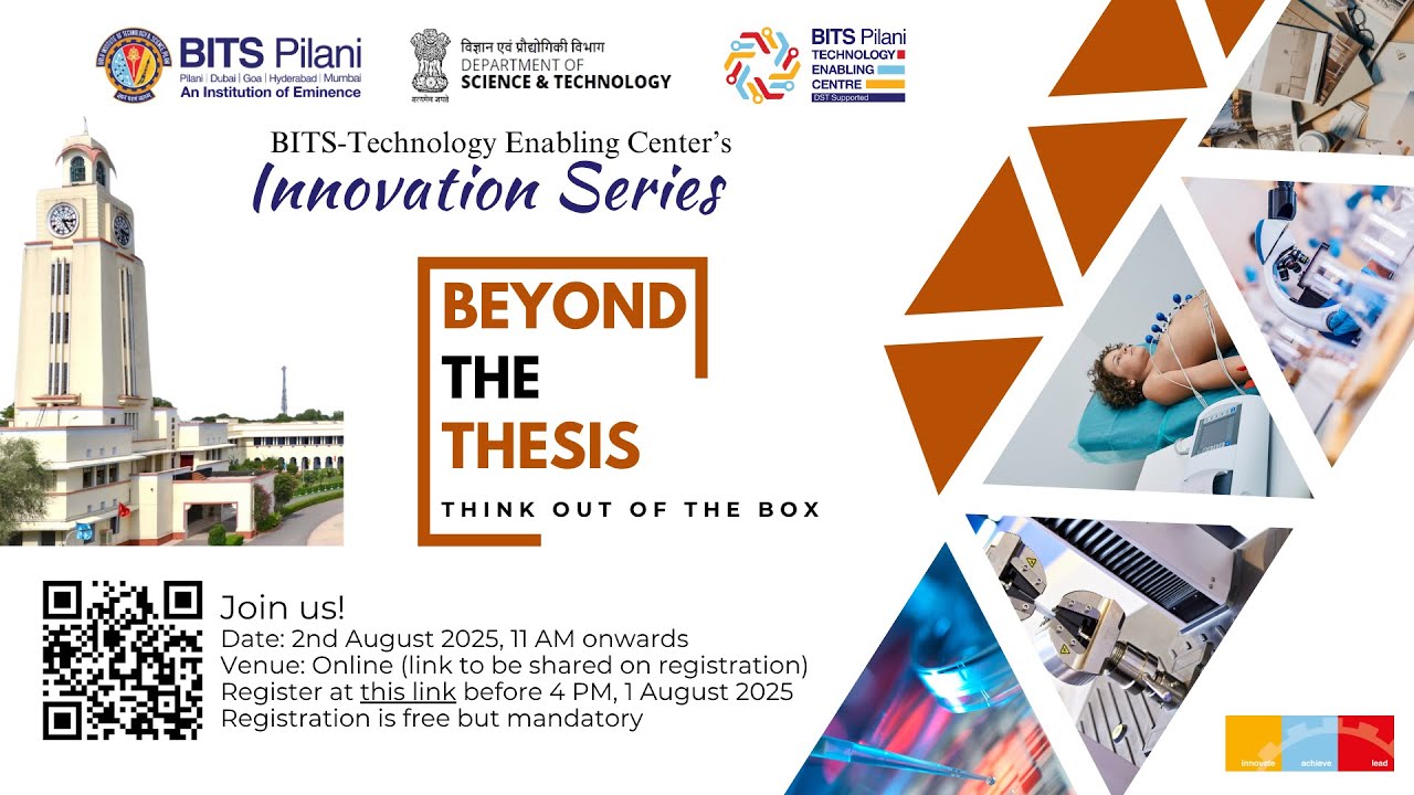 BITS TEC Innovation Series- Beyond The Thesis: Entrepreneurship and ...