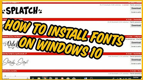 How To install Fonts on Windows 10