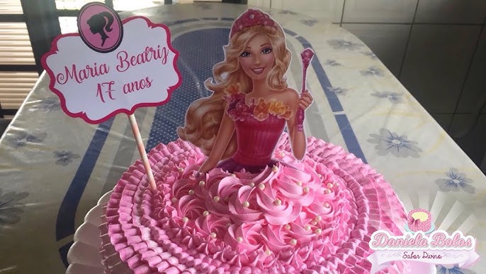 BOLO DA BARBIE  ARTE EM CHANTILLY 