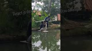 React js Developer VS HTML CSS Developer 😂😂🥰. #python #javascript #programming #memes #reactjs #code