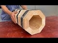 Easy Woodworking Instructions // Build A Round Table Using The Manual Wood Joinery Method