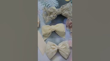 Kẹp tóc nơ màu be xinh yêu nhà Solmi/ Ribbon bow hairclip cute #hairclip #keptocno #solmi #handmade