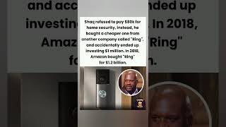 Shaq wanted cheap security. Ended up with a $1.2B payday. 💰📹#Shaq #Ring #Amazon #Investment #Shorts