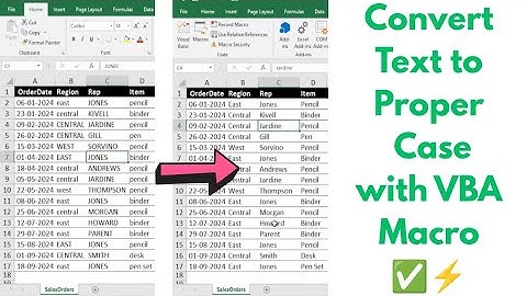 Excel Convert Text to Proper Case using VBA | Fast & Easy way