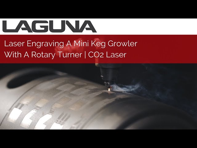 Laser Engraving A Mini Keg Growler With A Rotary Turner | CO2 Laser