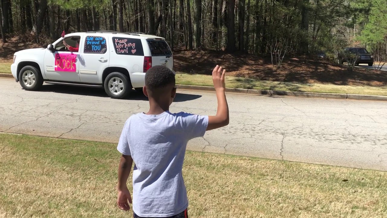 South Douglas Elementary School Car Parade March 25, 2020 YouTube