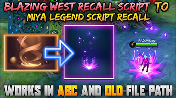 BLAZING WEST RECALL SCRIPT TO LEGEND RECALL SCRIPT | FULL EFFECTS + ALL PATCH + NO BAN