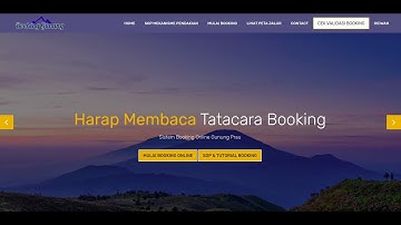 Sistem Booking Online Pendakian Gunung || Demo Penelitian Skripsi