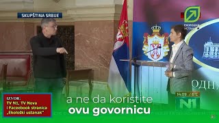 Bura u Skupštini: Ćuta upao na konferenciju Ane Brnabić, pa ju je svu pomeo!