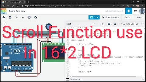 Part 2    16*2 LCD screen Interface to Arduino and Run Scroll Program to see Output on Screen