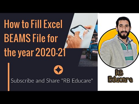 #BEAMS, How to fill Excel file of BEAMS for the year 2020 21