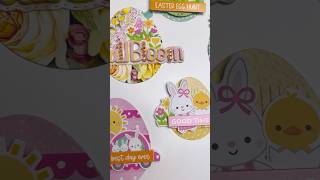 Fringed egg embellishments with cuteness Bunny hop #diy #papercrafting #eastercrafts